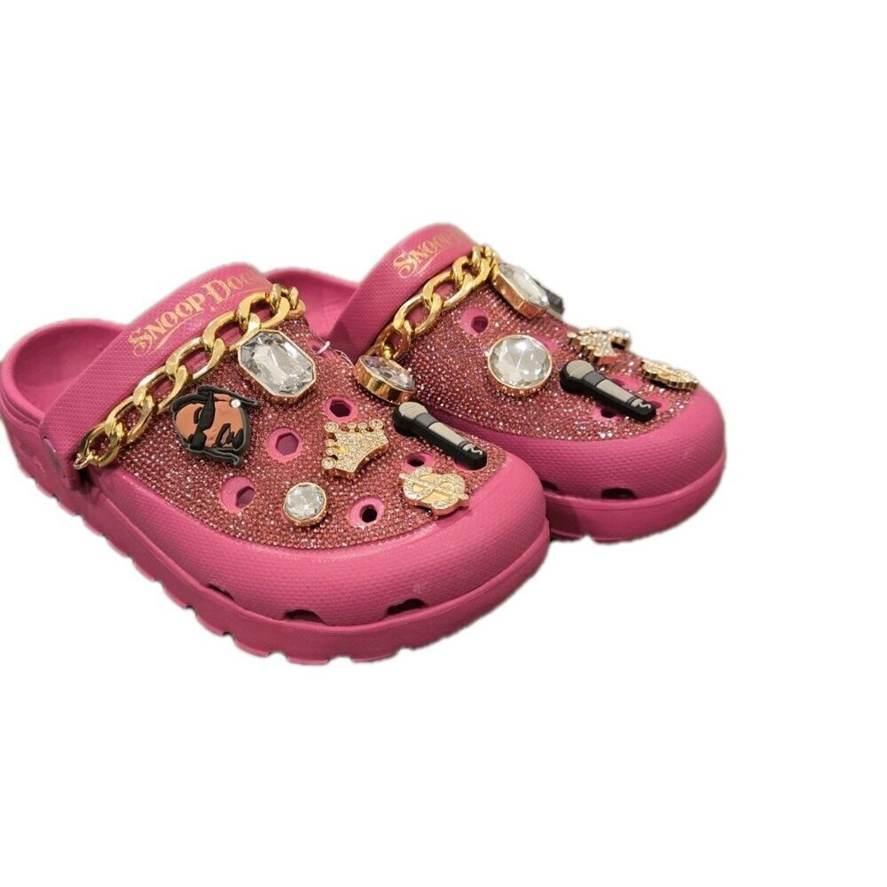 Pink Skechers x Snoop Dogg Arch Fit Footsteps-Rollin N Gold Women's Slip On - Picture 2 of 3